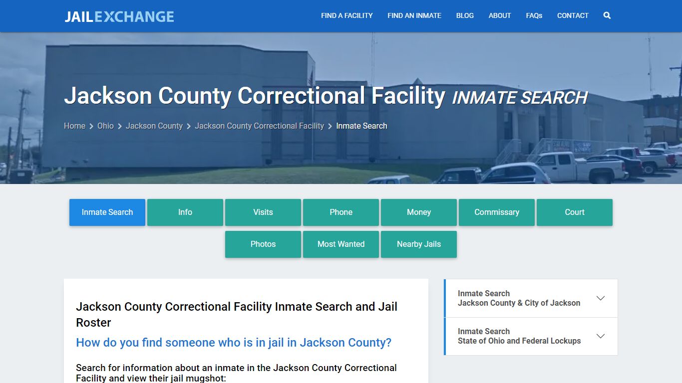 Jackson County Correctional Facility Inmate Search - Jail Exchange